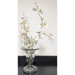 Contemporary Thick Clear Glass Vase 7 3/4"